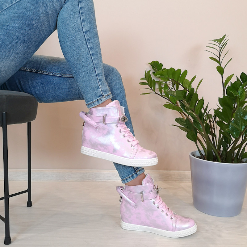 Różowe sneakersy Eva